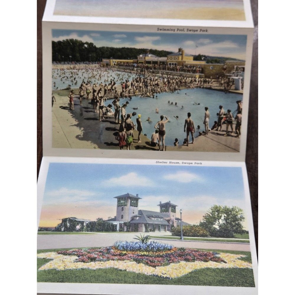Vintage 40s SOUVENIR FOLDER of GREATER KANSAS CITY Postcard Album, Attractions - Picture 7 of 16